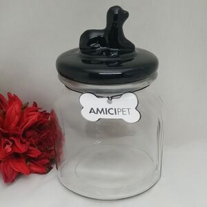 Amici Pet Glass & Ceramic Treat Canister
